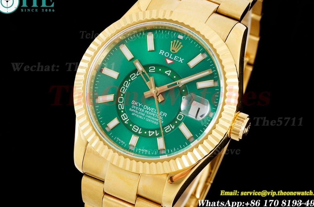 Dial A9001 SkyDweller 42mm Green JWF YG YG 0211